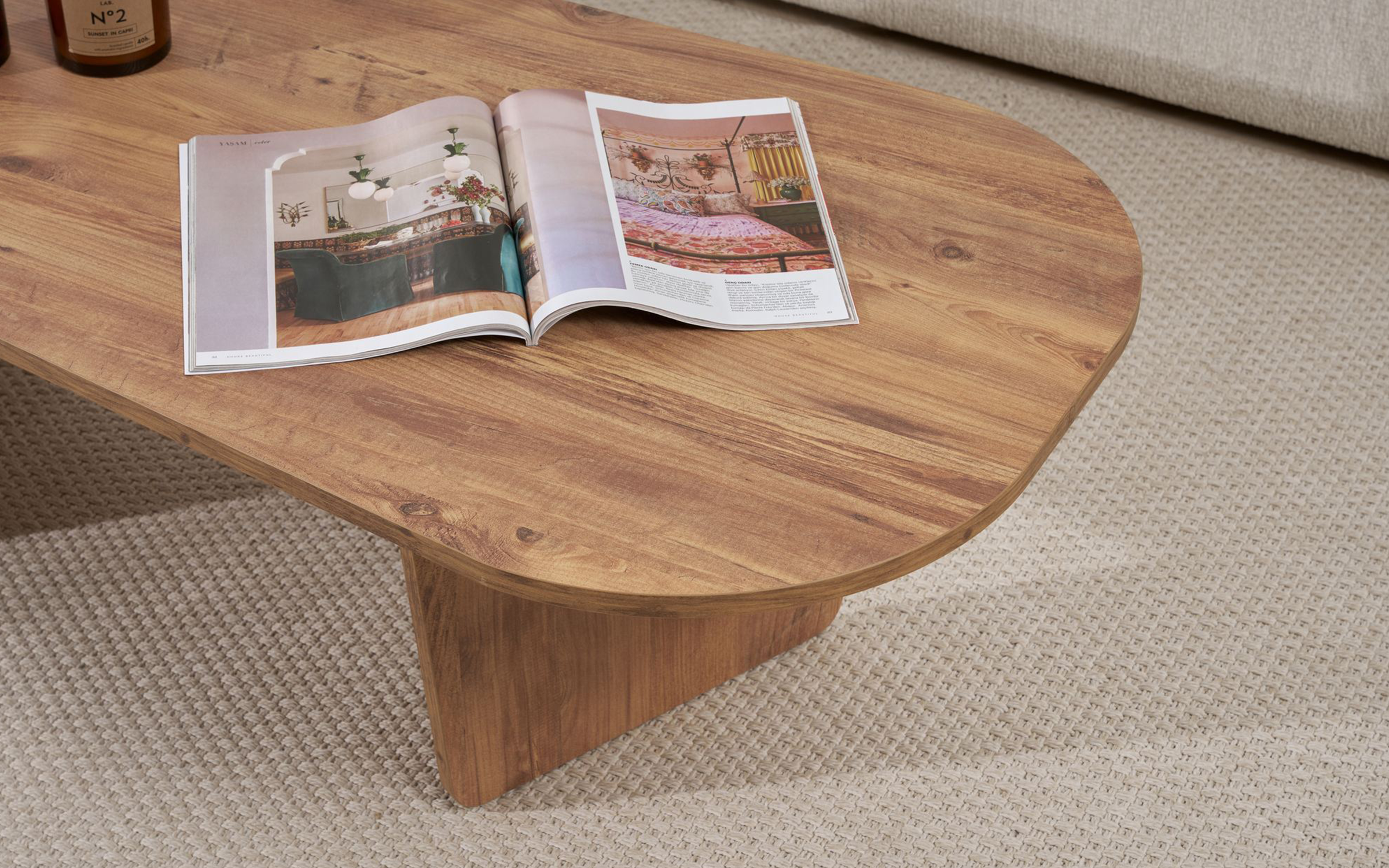 Masuta de cafea Ovalis, pin atlantic  6